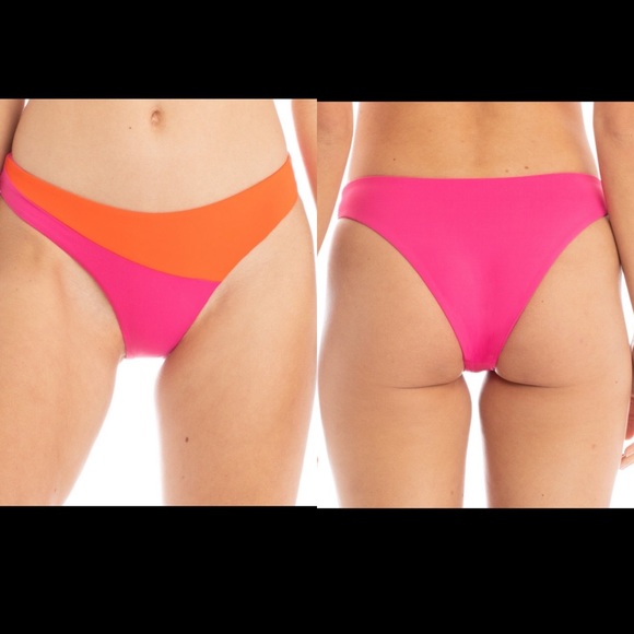 Tavik Jaclyn Moderate Swim Bottom Fuchsia/Cherry Tomato - Picture 1 of 6